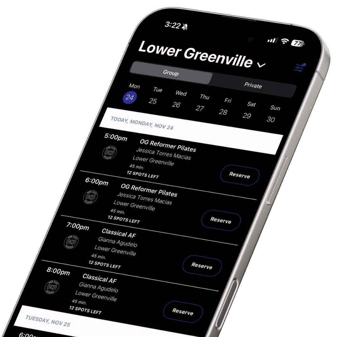 Oak Cliff Pilates app