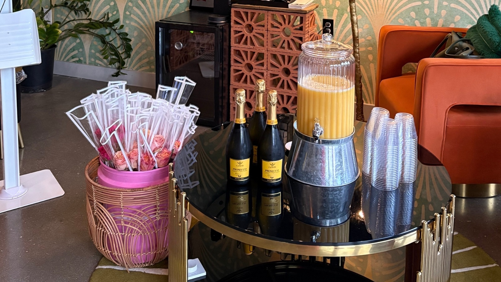 Drinks set up for a private party