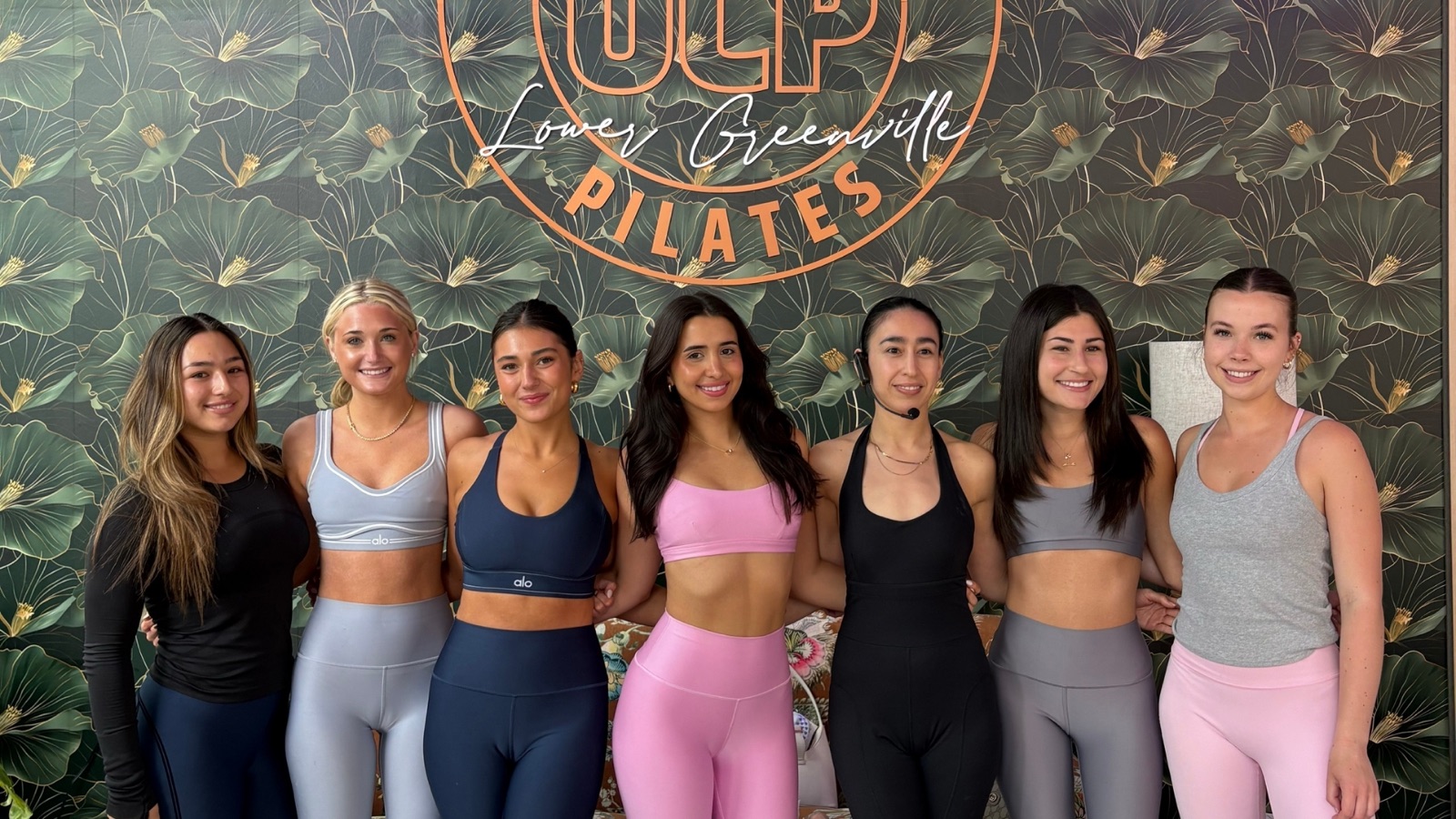 A group at a private Oak Cliff Pilates event